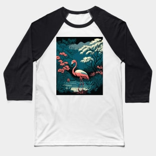 Stunning flamingo in a beautiful lake Baseball T-Shirt